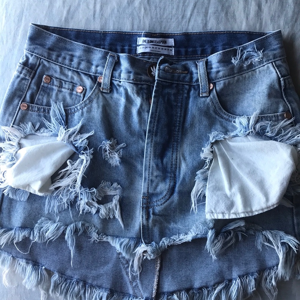 Distressed One Teaspoon Skirt